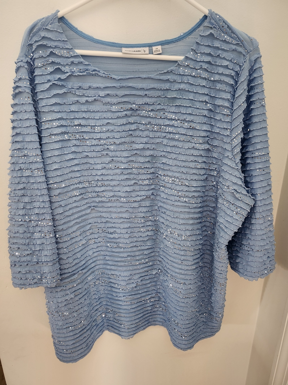 Susan Graver Light Blue Women’s Top